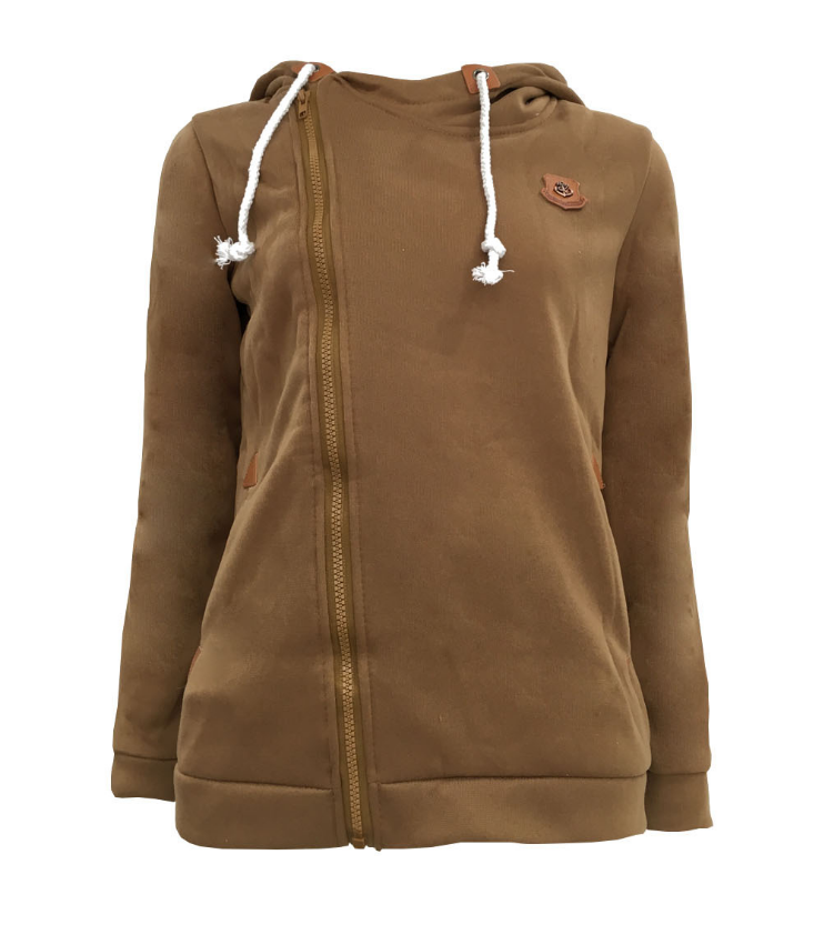 Sweatshirt Cardigan Side Zip Hooded Sweatshirt Jacket