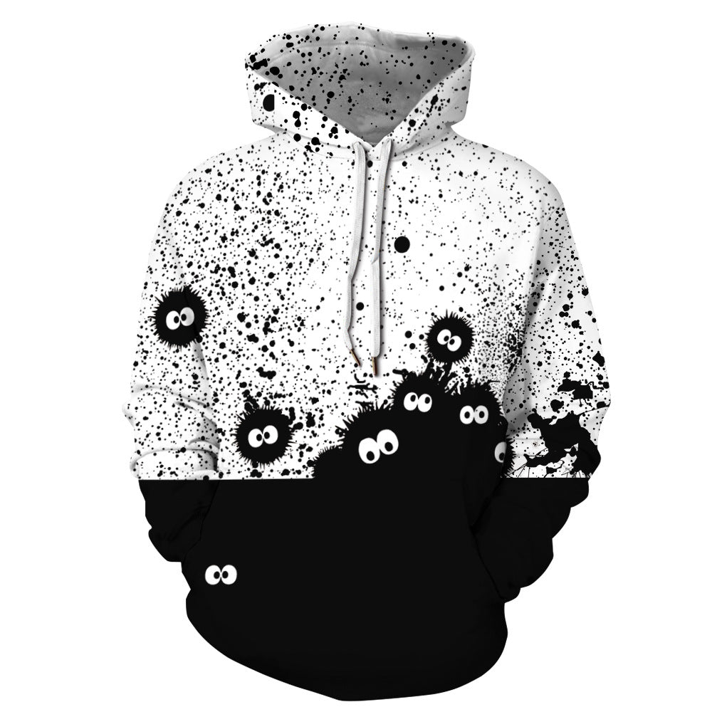 Hooded Sweatshirt Printed Loose Plus Size Fitness Sweatshirt