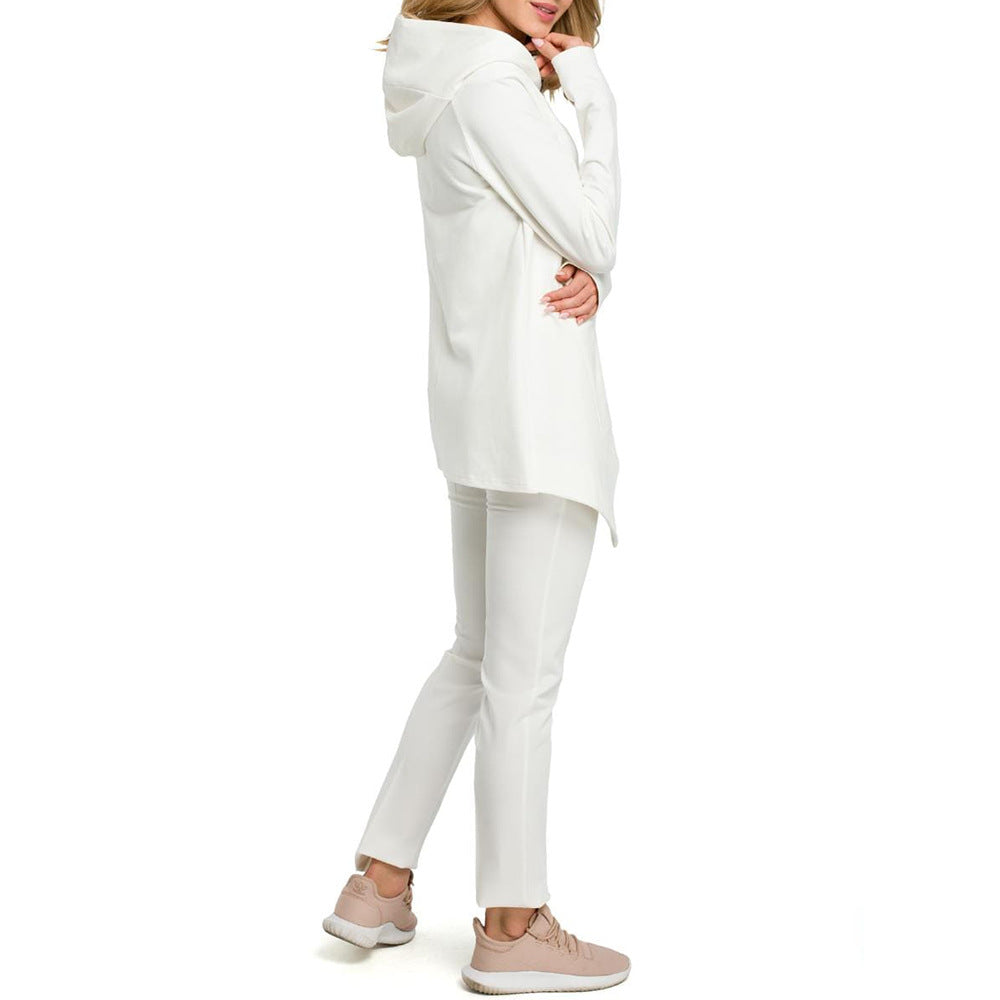 Diagonal zip sweatshirt