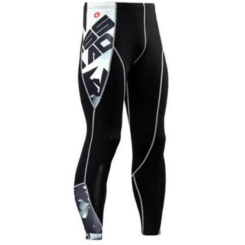 Men's Tight-fitting Elastic Breathable Football Basketball Fitness Workout Leggings Quick-drying