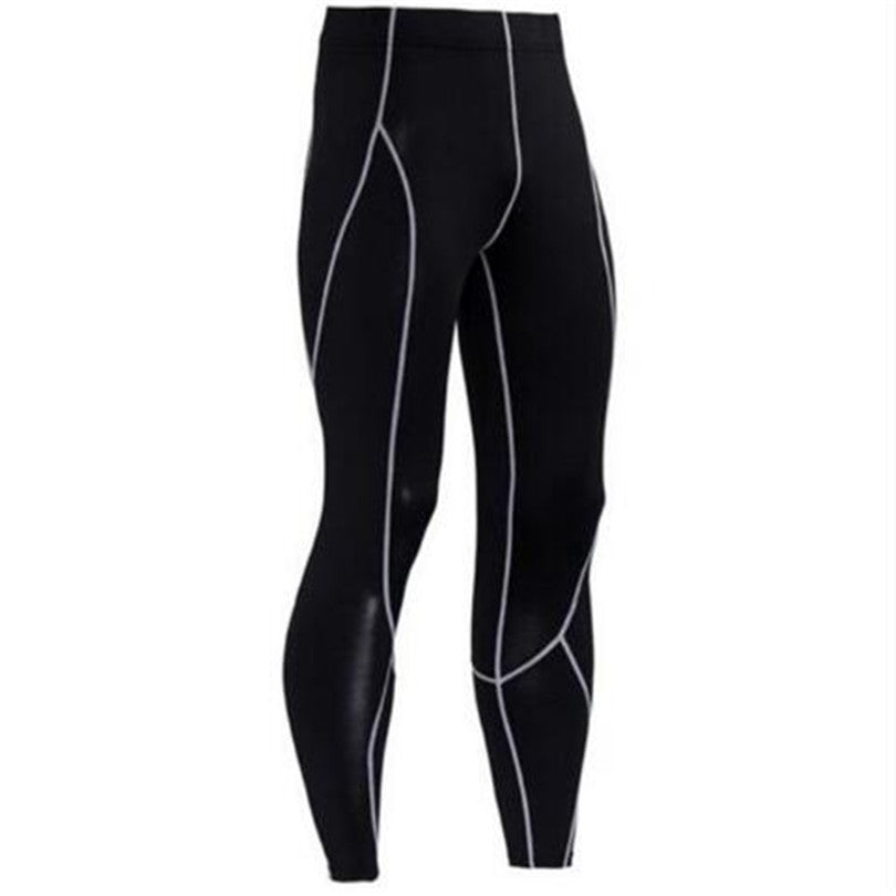 Men's Tight-fitting Elastic Breathable Football Basketball Fitness Workout Leggings Quick-drying