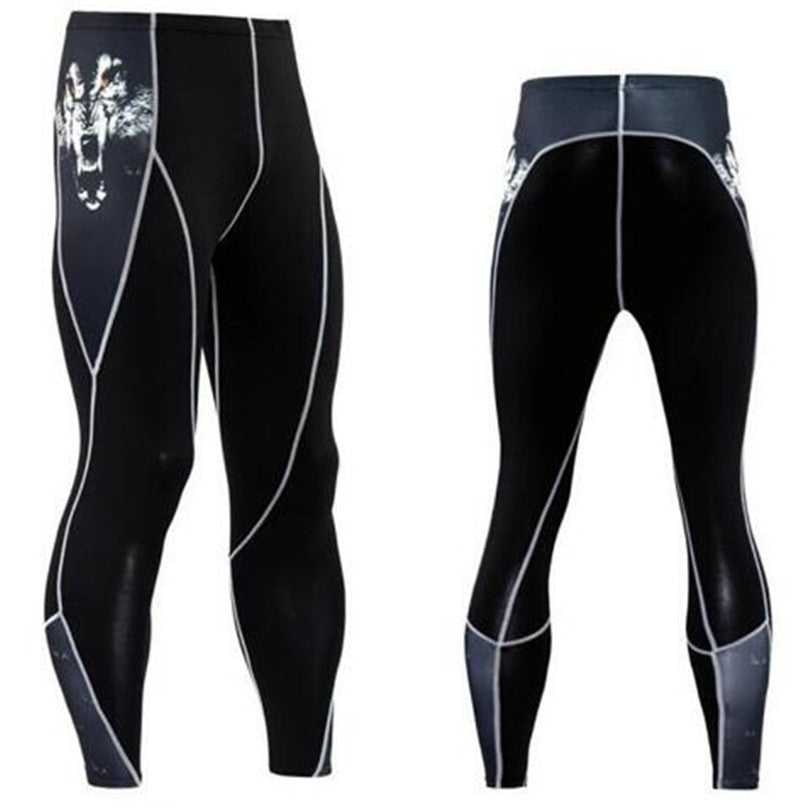 Men's Tight-fitting Elastic Breathable Football Basketball Fitness Workout Leggings Quick-drying