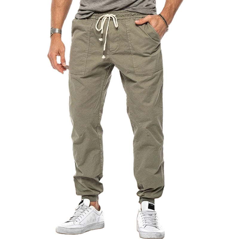 Men's Casual Pants Trendy Loose Trousers With Waistband