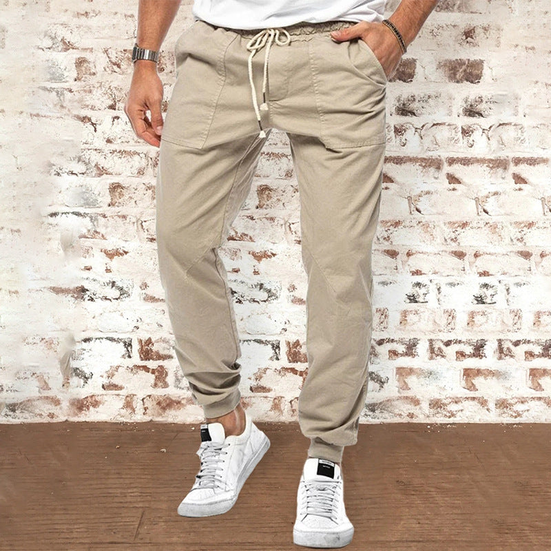 Men's Casual Pants Trendy Loose Trousers With Waistband