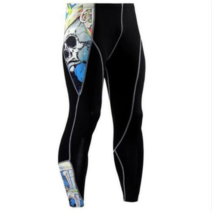 Men's Tight-fitting Elastic Breathable Football Basketball Fitness Workout Leggings Quick-drying