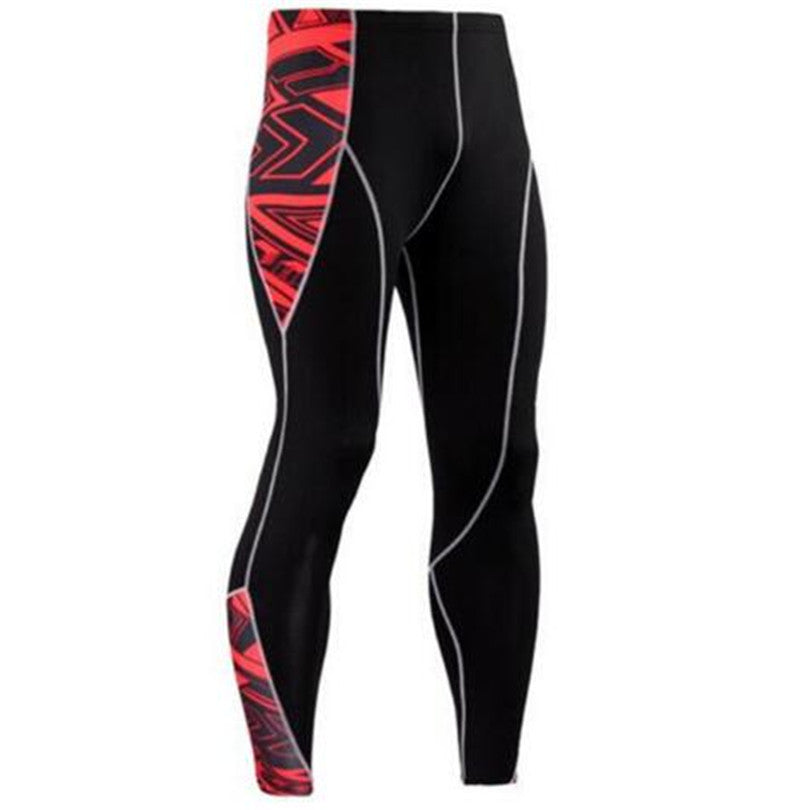Men's Tight-fitting Elastic Breathable Football Basketball Fitness Workout Leggings Quick-drying