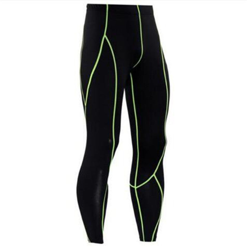 Men's Tight-fitting Elastic Breathable Football Basketball Fitness Workout Leggings Quick-drying