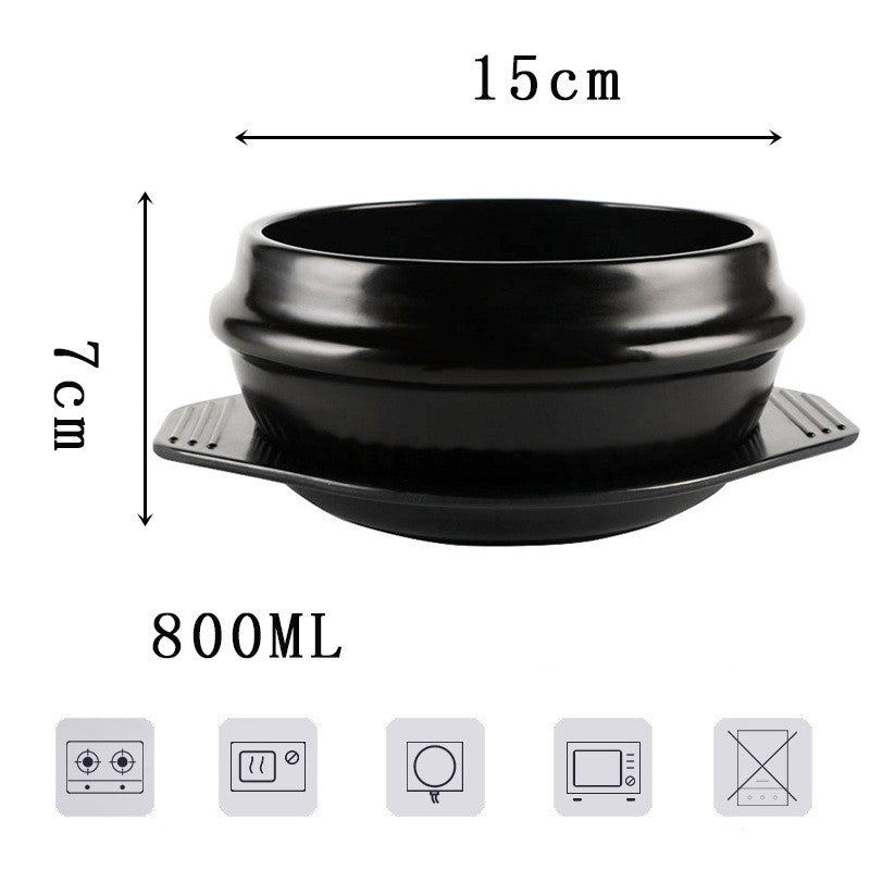 Korean Bibimbap Ceramic Potato Powder Boiled Instant Noodle Bowl Casserole