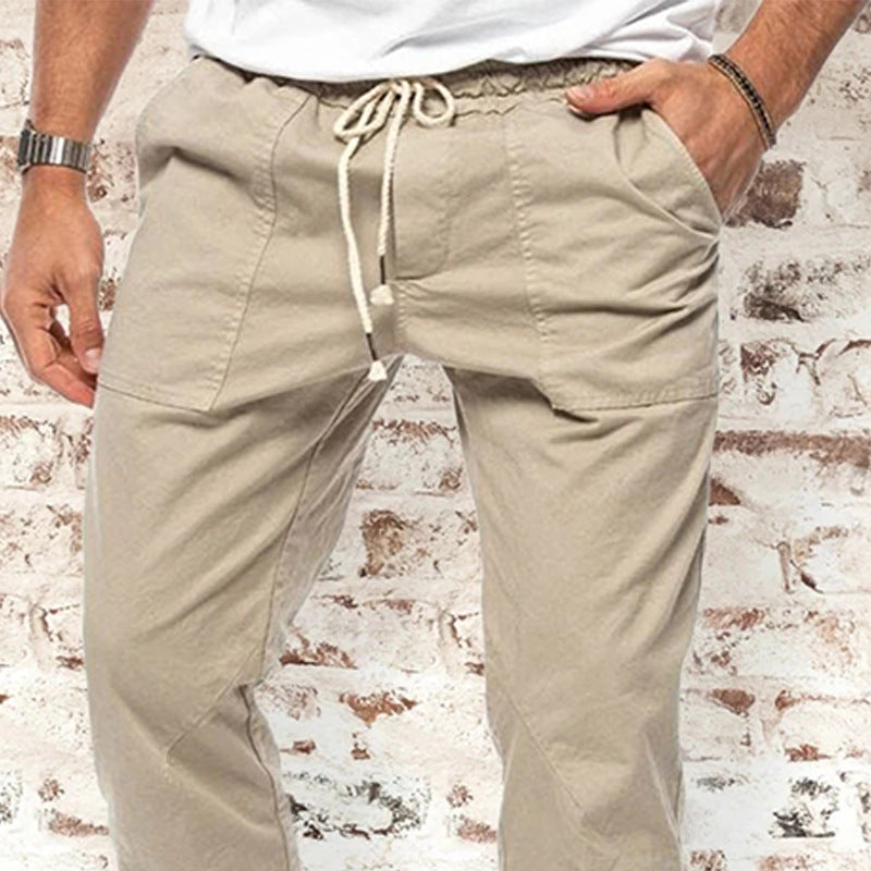 Men's Casual Pants Trendy Loose Trousers With Waistband