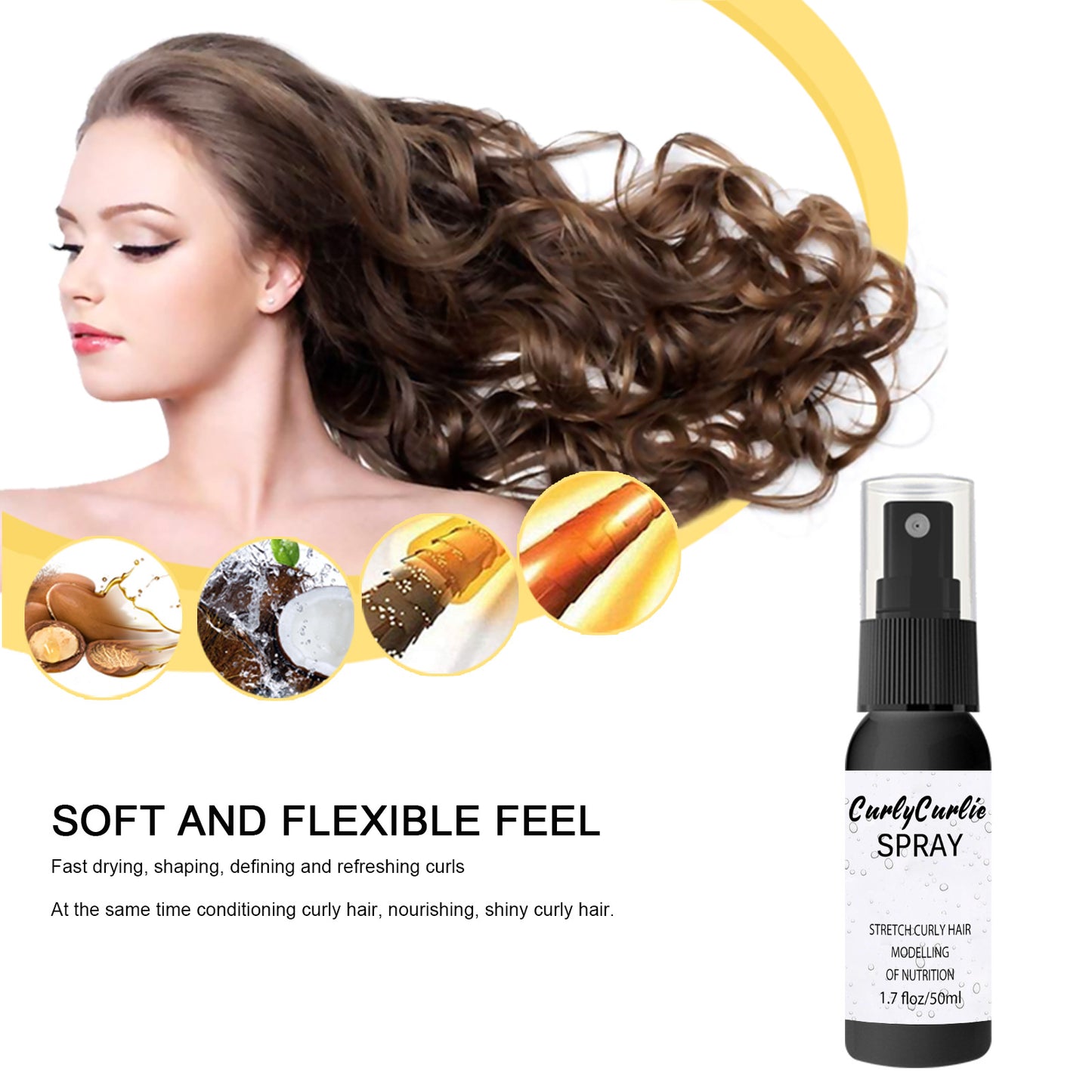 Curly Hair Styling Oil Moisturizing Essence Mist