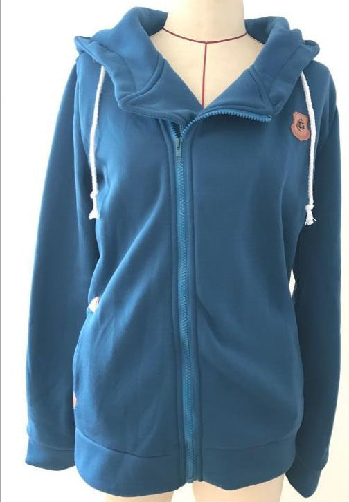 Sweatshirt Cardigan Side Zip Hooded Sweatshirt Jacket