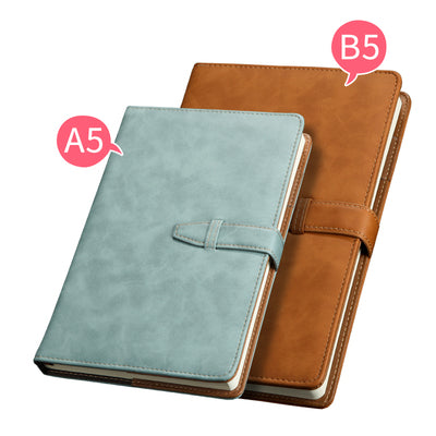 Business Notebook Soft Leather Office Diary Thickened Meeting Recorder Notepad Custom