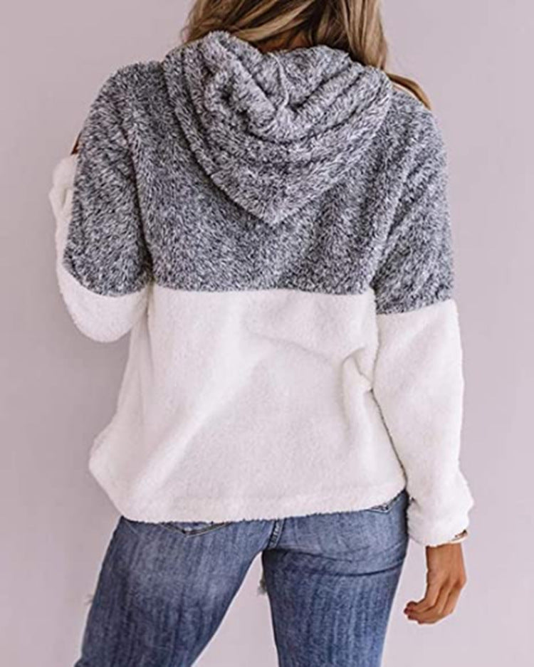 Hooded sweatshirt jacket
