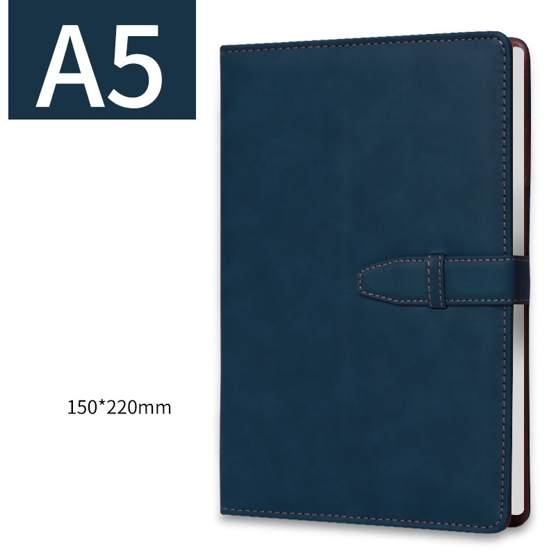 Business Notebook Soft Leather Office Diary Thickened Meeting Recorder Notepad Custom